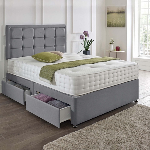 Dallas Headboard Divan Set – Choice of Mattress & Optional Storage