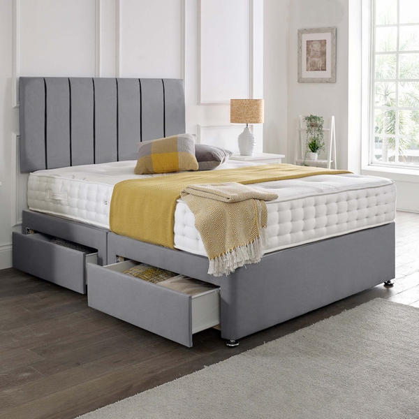 Oslo Headboard Divan Set - Choice of Mattress & Optional Storage